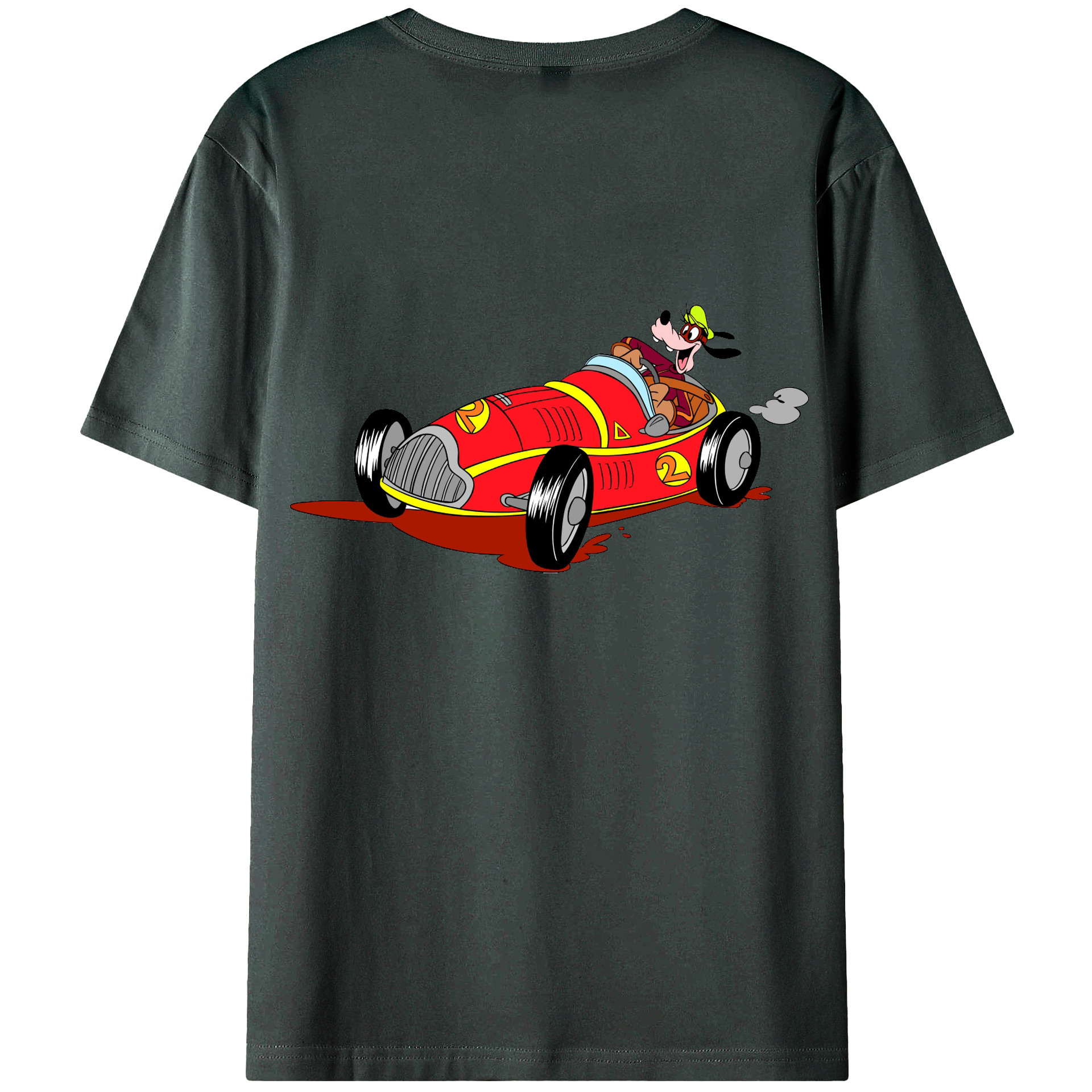 ミッキーマウス Mickey Mouse 綿100％ メンズ半袖Tシャツ（バックプリント） 通気性